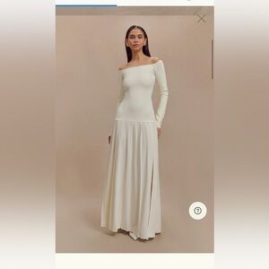 Meshki Presley Knit Shoulder Maxi Dress